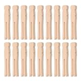 IMIKEYA 30 Wäscheklammern aus Holz: Flache Holzklammern zum Aufhängen von Wäsche – Wäscheklammern für Bastelarbeiten, Wäsche, Hochzeiten und Fotoausstellungen