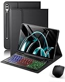 Cet étui est doté d'une fonction veille qui éteint l'écran à la fermeture et le rallume à l'ouverture, prolongeant ainsi la durée de vie de votre tablette. Il offre également stabilité et flexibilité magnétiques. Le clavier se fixe magnétiquement à l'étui en silicone pour une fixation facile et sécurisée. L'étui fait également office de support pour protéger votre tablette.