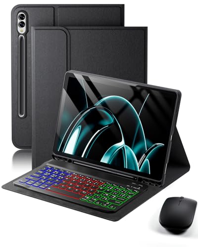 Clavier Souris Coque pour Samsung Galaxy Tab S11 Ultra (2025) 14.6 Pouces Étui Bluetooth sans Fil Français (AZERTY)(QWERTY) Mode double Rétroéclairé...