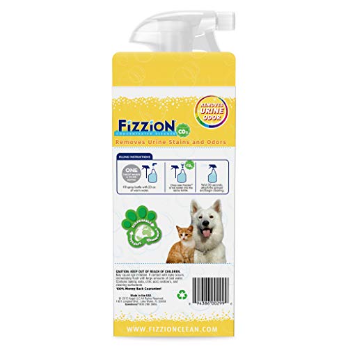 Fizzion Frasco de spray vazio urine Pet Stain and Odor Destroyer 652 g com 2 refis (faz 1,304 g)