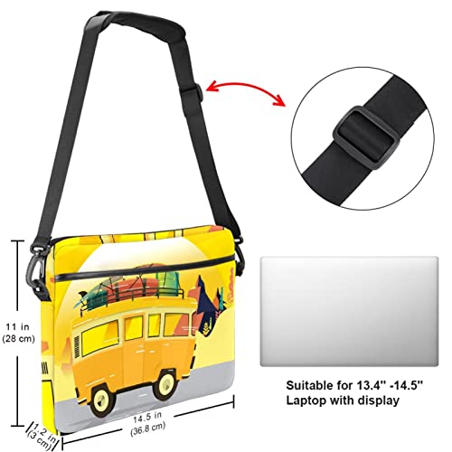 Housse ordinateur portable 13 14 pouces multicolore et jaune rétro - 5