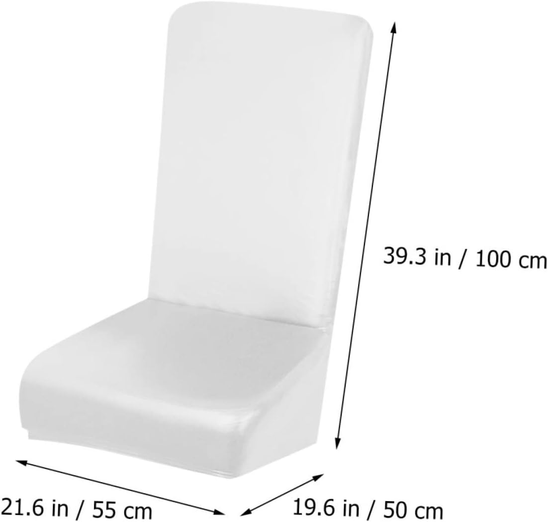 4pcs Oil-Resistant Pu Chair Covers Stretch Dining Room Chair Protectors Suitable for Home Party Banquet