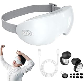 Eyerelis Steam Therapy Mask, Eyerelis Steam Eye Mask with Adjustable Smart Hot & Cold, Steam Therapy Mask for Dry Eyes Eye Relief Steam Therapy for Dark Circles, Puffiness (White)