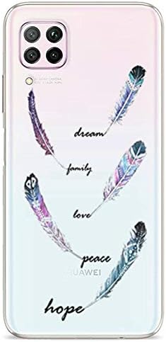 Transparent Feather Case for Huawei P40 Lite Feminine
