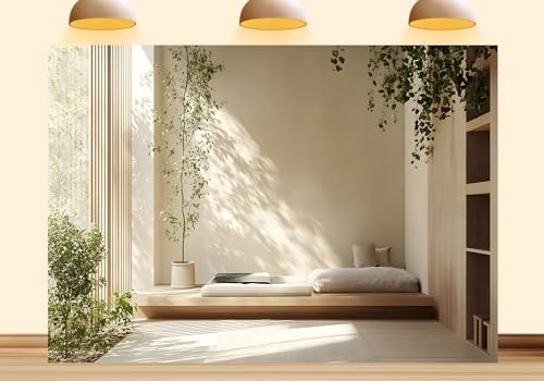 12X8ft Fabric Apartment Living Room Backdrop Modern Luxury Interior Scenery