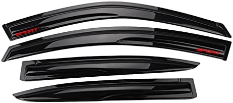 Parasol de protección contra la lluvia compatible con Honda Civic Sedan 2012-2015 de 4 puertas, deflector de ventilación de ventana lateral, teñido