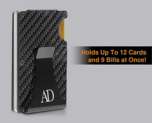 Access Denied Carbon Fiber Minimalist Wallets For Men - Slim Money Clip Card Holder RFID Blocking Aluminum Metal Case Gifts For Him - Thumbnail 6