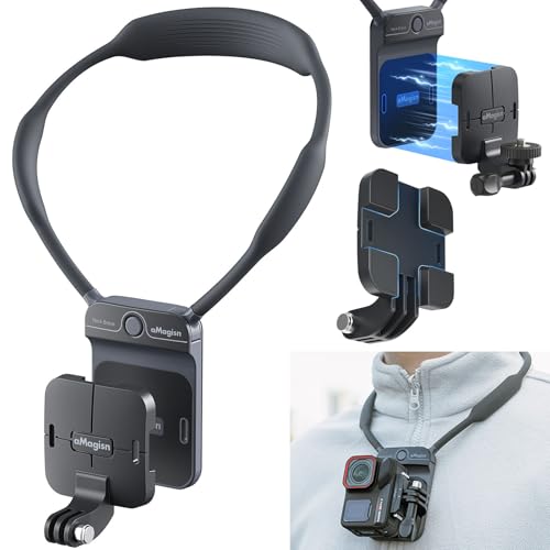 Taoricup Insta360 GoUltra/DJI Osmo Pocket 3 �Ή� �l�b�N�}�E���g �z���^�[�X�^���h �}�O�l�b�g���l�b�N�}�E���g Insta360 Ace Pro 2/X5/DJI Osmo Action 5 Pro/Nano/m