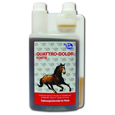 NutriLabs Quattro-Dolor forte flüssig mit Teufelskralle und Anderen Pflanzenextrakten zur Unterstützung des Bewegungsappartes von Pferden, zur Aufrechterhaltung der Beweglichkeit, 1,0 l Cover