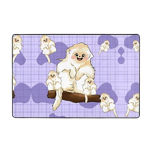 Tapis de sol en flanelle singe doré HYTTER 182x121cm doux
