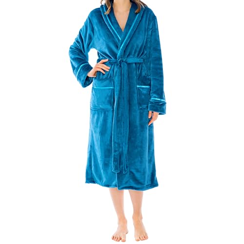 PAVILIA Robes For Women, Fleece Soft Fluffy Bathrobe, Plush Cozy ...