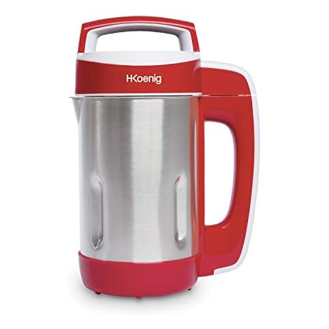 H.Koenig MXC18 Suppenzubereiter / Soup maker / 1,1 L Fassungsvermögen / Isotherm Behälter / 4 Programme / Temperatur bis 100°C / / 850 W / rot Cover