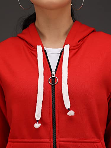 Image of eKools� Women's Fleece Winters Hoodie Sweatshirt Zipper with Pockets (Flee1 Series)