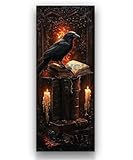 Krähe Diamond Painting Buch Diamond Painting Kinder, 5D Diamant Painting Bilder Kreativ Mosaikherstellung Malen Nach Zahlen Erwachsene DIY Basteln, für Room Wand Dekoration 20x50 cm/7.8x19.6 Inch