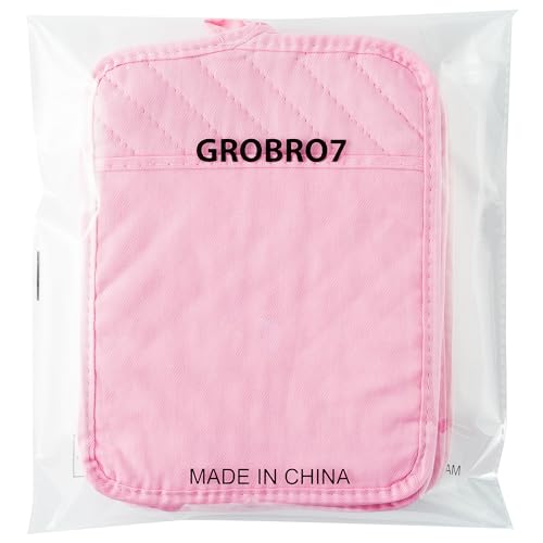 Grobro7 GB-GRADIENT COLOUR POTHOLDER-PINK 5P 5Pcs Funny Pot Holders Set For Woman Pink Cotton Heat Resistant Potholders thumb #6