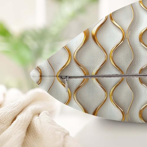 Housse de coussin 80x80cm lot de 4 carrés en lin doré