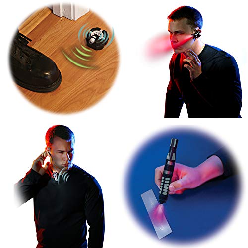 SpyX / Micro Gear Set + Lazer Trap Alarm - 4 Must-Have Spy Tools Attached to an Adjustable Belt + Invisible LED Beam Barrier & Alarm! Jr Spy Fan Favorite & Perfect for Your Spy Gear Collection!
