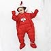 Baby Toddler 3 Piece All in One Snowsuit Romper Snowsuit Zipper Padding Onesie Red