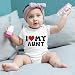 Kreleurs I Love My Aunt Baby Funny Bodysuits Newborn Bodysuit Outfits Short Sleeve Romper Infant White 3-6M