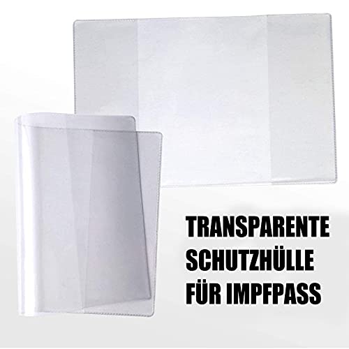 VOCIBO® 2 Stücke Impfausweis Schutzhülle, Impfpass Hülle, Hülle Impfausweis für den Impfpass Erwachsene, Impfstoffkartenschutz Wasserdichte Kartenhülle, Geeignet für neue 93x130mm Neuer Impfpass