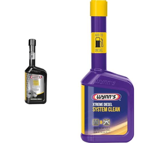 Image of Wynn's 18753 Professional Formula Diesel Turbo Cleaner Clears Blocked Turbochargers,Black,500ml & WY12264 Extreme Diesel System Fuel Injector Cleaner Engine Additive Treatment 325ml
