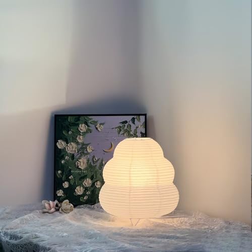 Papierlaterne Tischlampe Dekorative Tischbeleuchtung Japanisches faltbares Origami-Nachtlicht Nachttischlampe Stimmungslicht für Schlafzimmer, Wohnzimmer, Restaurant – Bild 4