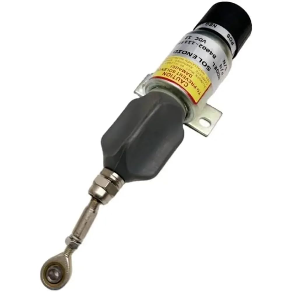 12V Fuel Shutoff Solenoid, B4002-1115030, Compatible with Komatsu PC60-7 PC120-7 PC200-7, Excavator Replacement Parts