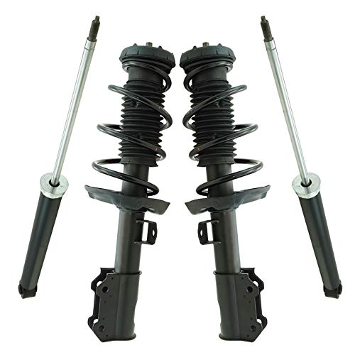 Image of TRQ Front and Rear Complete Strut Assembly & Shock Absorber Kit Complete Strut & Coil Spring Assembly Compatible with 2012-2015 Chevrolet Cruze 2016 Cruze Limited