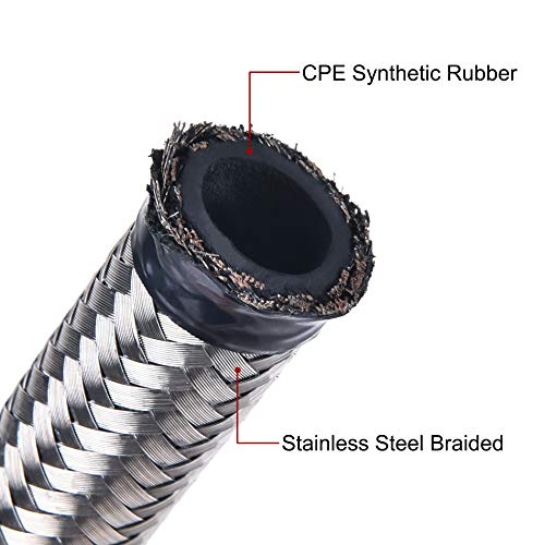 image for EVIL ENERGY 6AN Fuel line Hose Fitting Kit Braided Stainless Steel Oil