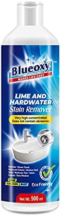 BLUEOXY High-Performance Lime, Rust, Calcium, Stain Remover|Hard Water Stain Remover| Fast Acting Limescale Remover|Cleans Rust, Hard Water Deposits|Power Cleaning|Ecological Formulation| 500 ML|QTY2