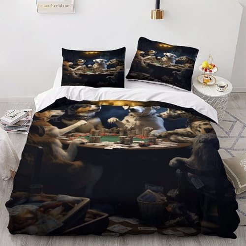 Housse de couette adorable chien en microfibre douce lavable et infroissable - 6