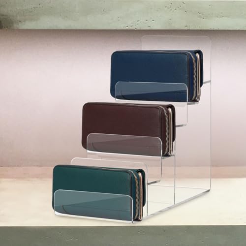 DOITOOL 6- Tier Acrylic Wallet Display Stand Holder, Clear Handbag Purse Display Stand Jewelry Display Riser Purse Handbag Organizer by DOITOOL - Image 5