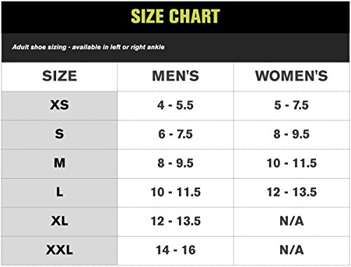 Donjoy Rocketsoc Ankle Support Brace: Drytex, Left Foot, Large , Black #TOP1