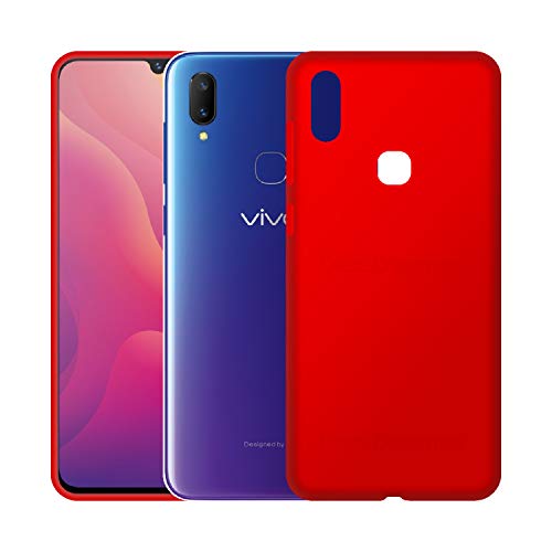 Image of Case Creation Luxurious OG Series for Vivo V11 / V11i Case Cover,Anti-Dirty Slim Case Frosted Matte Cute Candy TPU Raised Bezel (Splash of Color) Back Cover for Vivo V11 / V11i -Wine Red