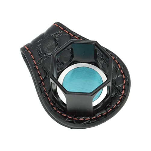 VGEBY Billard Kreidehalter, Tragbares Achteckiges mit Magnetclip Snooker Werkzeugzubehör Schwarz für Spieler Aller Level im Heim, Spielhalle und bei Turnieren