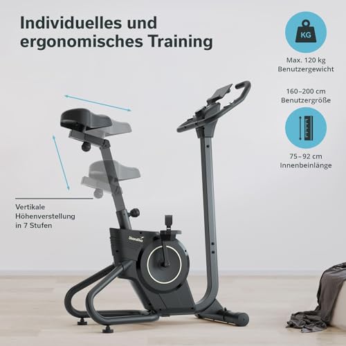 Skandika Ergometer Cykling P6-H Heimtrainer mit 32 Widerstandsstufen