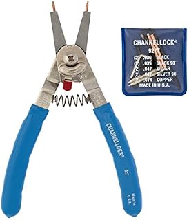 Channellock 927 8-Inch Snap Ring Plier | Precision Circlip Retaining Ring Pliers |