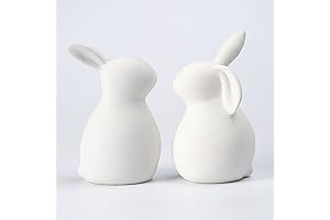Easter Home Decor Indoor - Ceramic White Rabbit, Christmas Decorations, Wedding Crafts