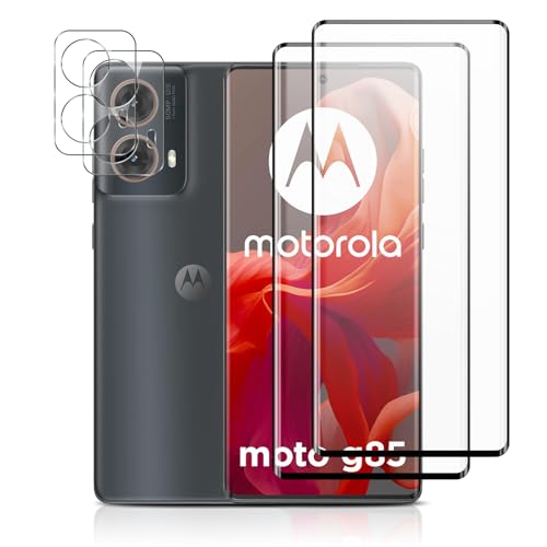 #VerdientProvisionen<br>Schutzfolie + Kameraschutz für Panzerglas für Motorola Moto G85 5G [2+2 Stück] [9H Härte] 3D HD Displayschutz Fingerabdruck Entsperren Panzerfolie Schutzglas für Motorola Moto G85 5G