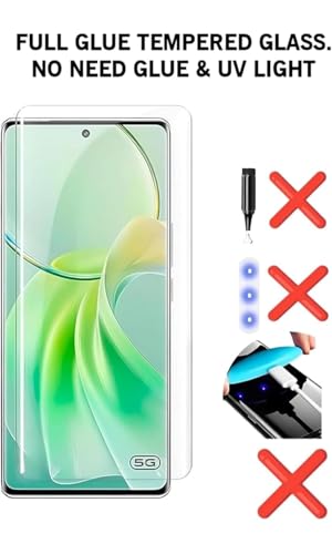 Image of Premium Curved FULL GLUE Tempered Glass for Moto Edge 40 Neo Advanced Border Less Full Screen Coverage FULL GLUE Screen Protector Guard