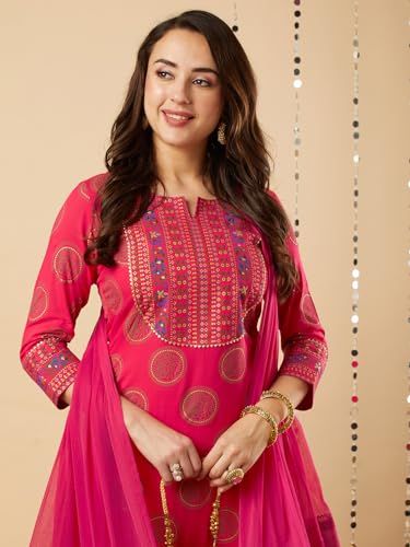Image of ANNI Designer Women Kurta with Pant & Dupatta |Material: Cotton Blend