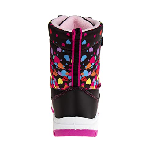 Rugged Bear Girls Snow Boot, Black Multicolor, 10 Toddler3