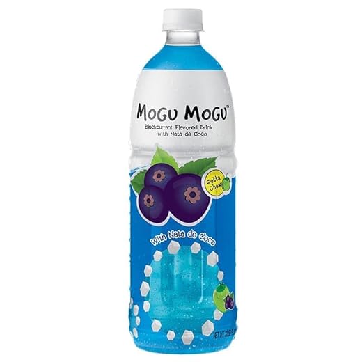 Mogu Mogu Cassis Fl Drink w/Nata De Coca 1000 ml