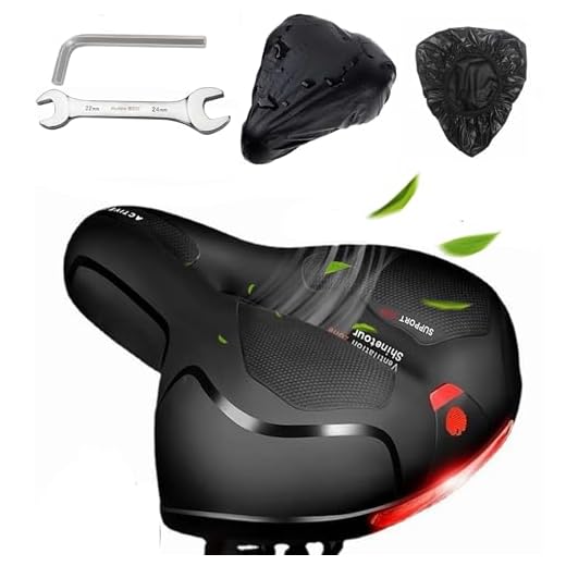 Qcdou Selle de Vélo, Selle Vélo Gel Ultra Confortable Ergonomique, Imperméable Respirante Absorbant Les Chocs Creux Siège de Vélo, pour Vélo VTT Vélo Route Vélo Ville Homme et Femme
