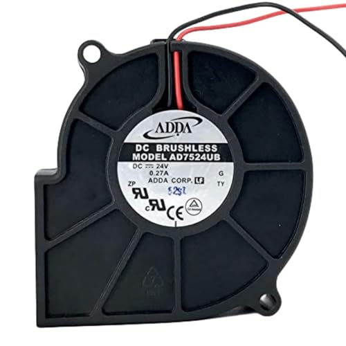 AD7524UB 24V 0.27A 75MM Fan - 6.48W 7530 2-Wire Cooling Fan
