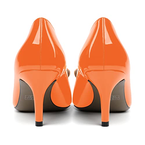 ROSERWISH Womens Patent Pointed Toe Fashion Party Slip On Office Stiletto High Heel Pumps Dress Shoes 2.5 Inch4