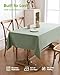 Pureegg Rectangle Linen Tablecloth Waterproof & Stain Resistant, Wrinkle-Free Table Cloth Adds Elegance and Protection, Ideal for Dining, Party, Wedding and Outdoor, 52 x 70 Inch, Sage Green