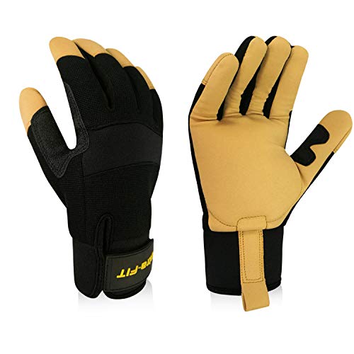 Intra-FIT Professional Anti-Vibration Glove EN ISO 10819: 2013 / A1: 2019 & EN 388:2016 Certified, Reinforced Palm and Thumb, Ideal For Road Breakers,