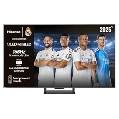 Hisense 55U7Q Pro - Mini LED Pro Smart TV 55 Pulgadas Procesador Hi-View IA Pro Modo Juego Ultra de 165Hz Full Array Local Dimming Sonido 2.1.2 Dolby Vision IQ Dolby Atmos Antireflejos