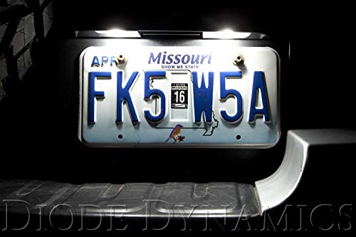 Diode Dynamics License Plate LEDs compatible with Toyota FJ Cruiser 2007-2014 (pair), 194 HP3 Cool White (6000K)